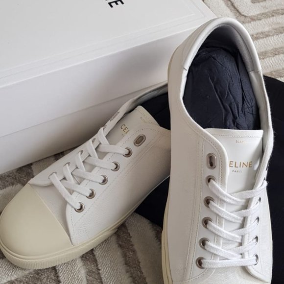 CELINE BLANK LOW LACE UP SNEAKER WITH TOE CAP - Picture 2 of 10